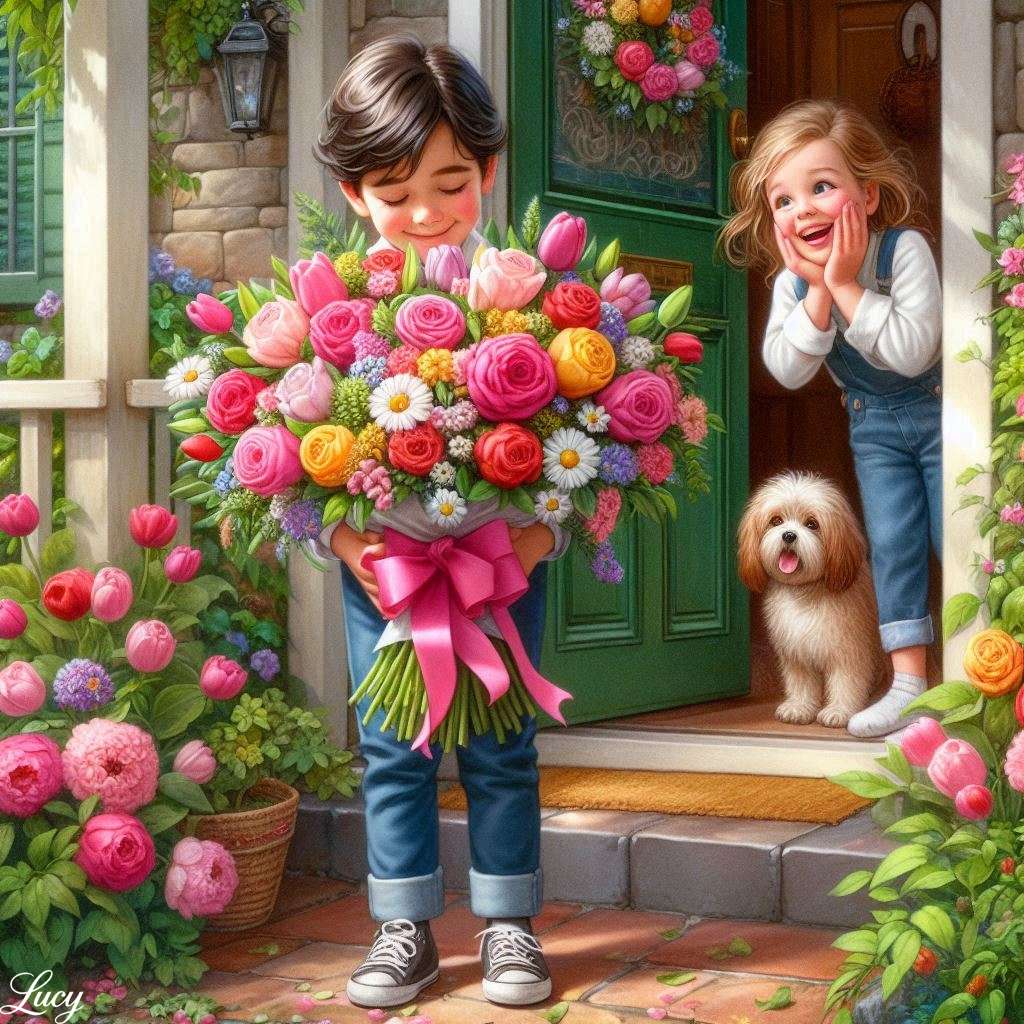 Commovente momento di affetto puzzle online