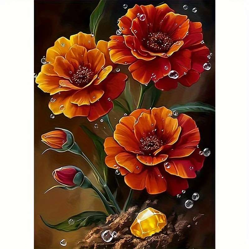 露の滴がある花 オンラインパズル