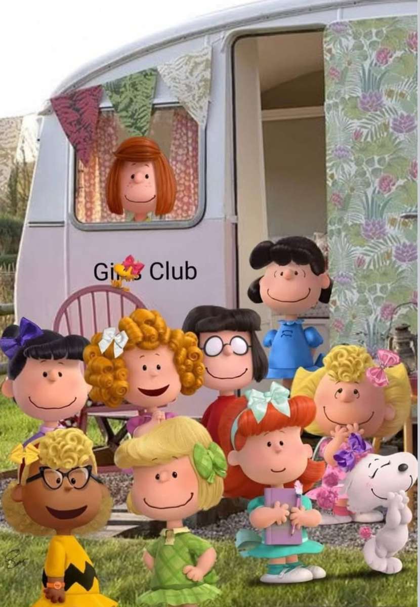 クラブハウスのシュルツの女の子。 ジグソーパズルオンライン