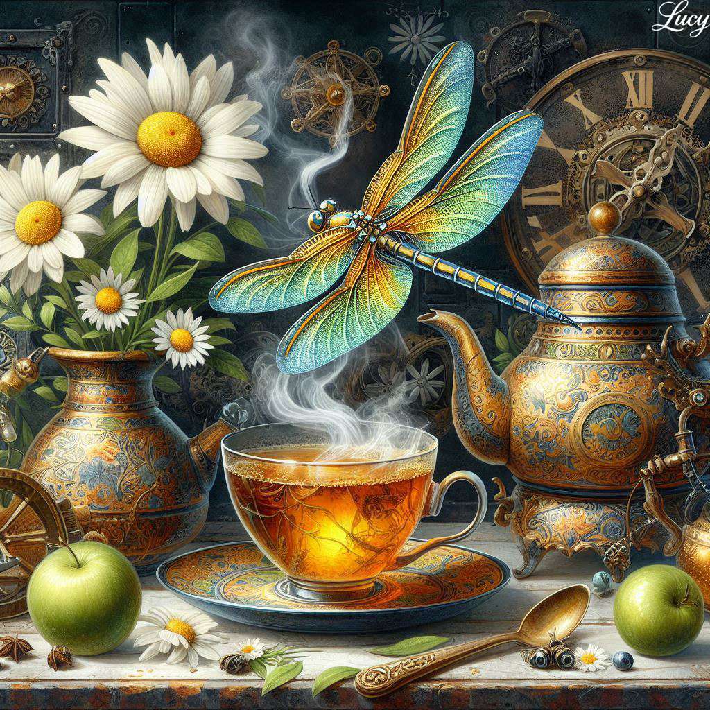 ヒナギクを備えたむき出しのドラゴンフライ オンラインパズル