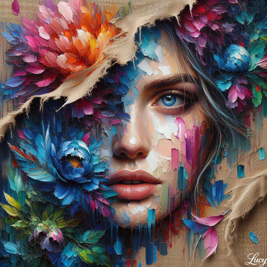 表現力豊かな抽象化を伴うフォトリアリズム ジグソーパズルオンライン