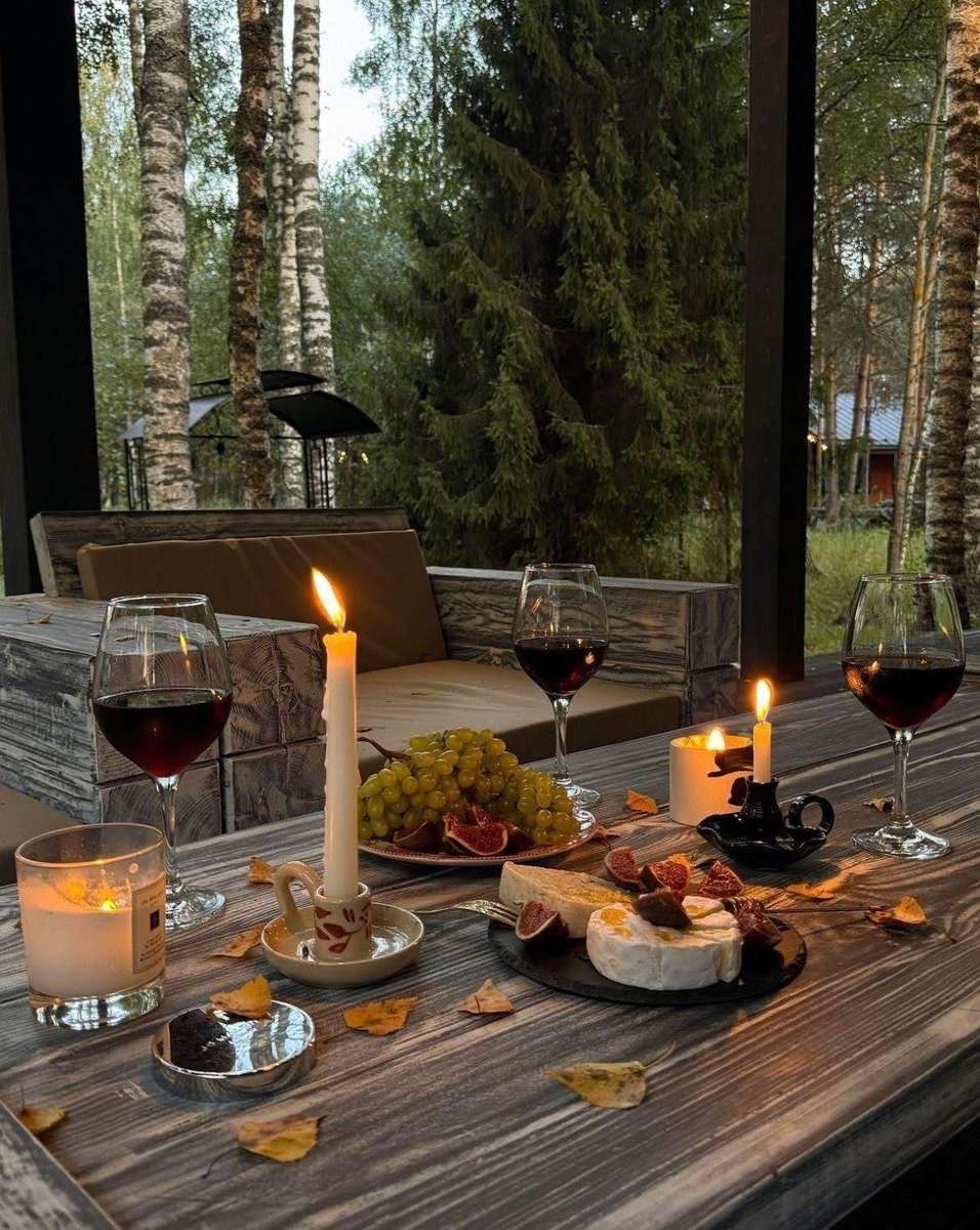 Вечеря със свещи онлайн пъзел