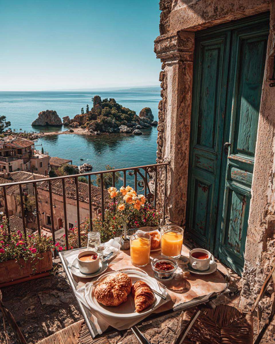 Закуска с изглед към морето онлайн пъзел