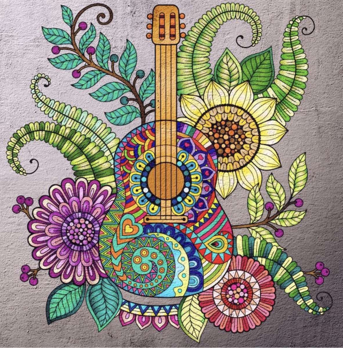 Művészi gitár online puzzle