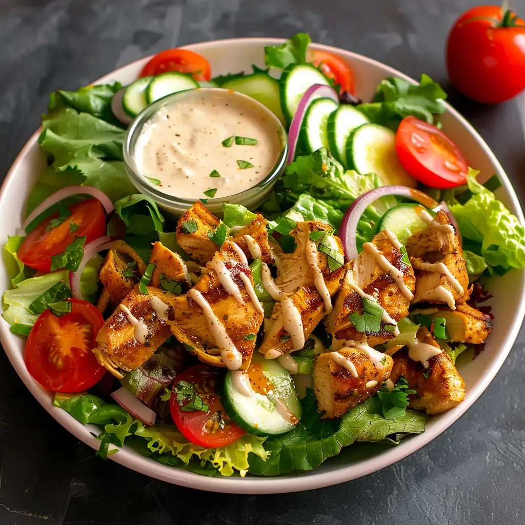 Салата от пилешка градина на скара онлайн пъзел