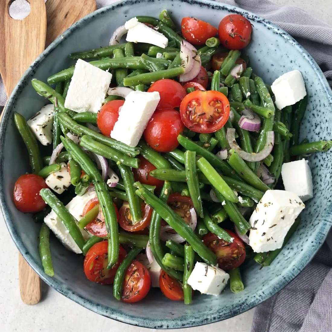 Салата от зелен боб онлайн пъзел