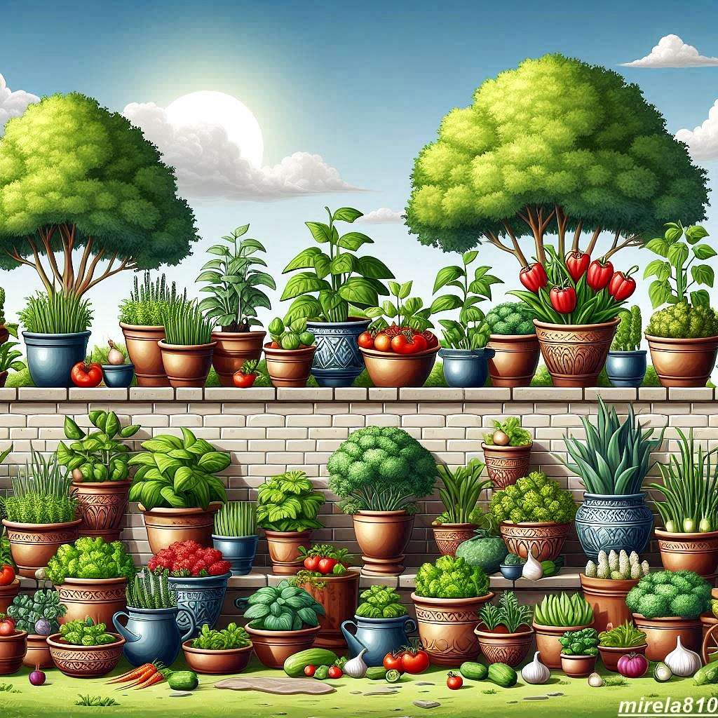 Градина в саксии онлайн пъзел