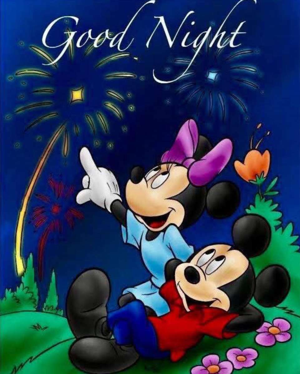 ミニーとミッキーは星に願います。 ジグソーパズルオンライン