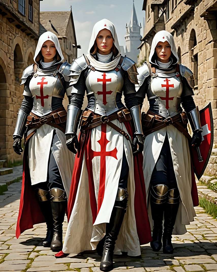 three warrior knights of Albion jigsaw puzzle online