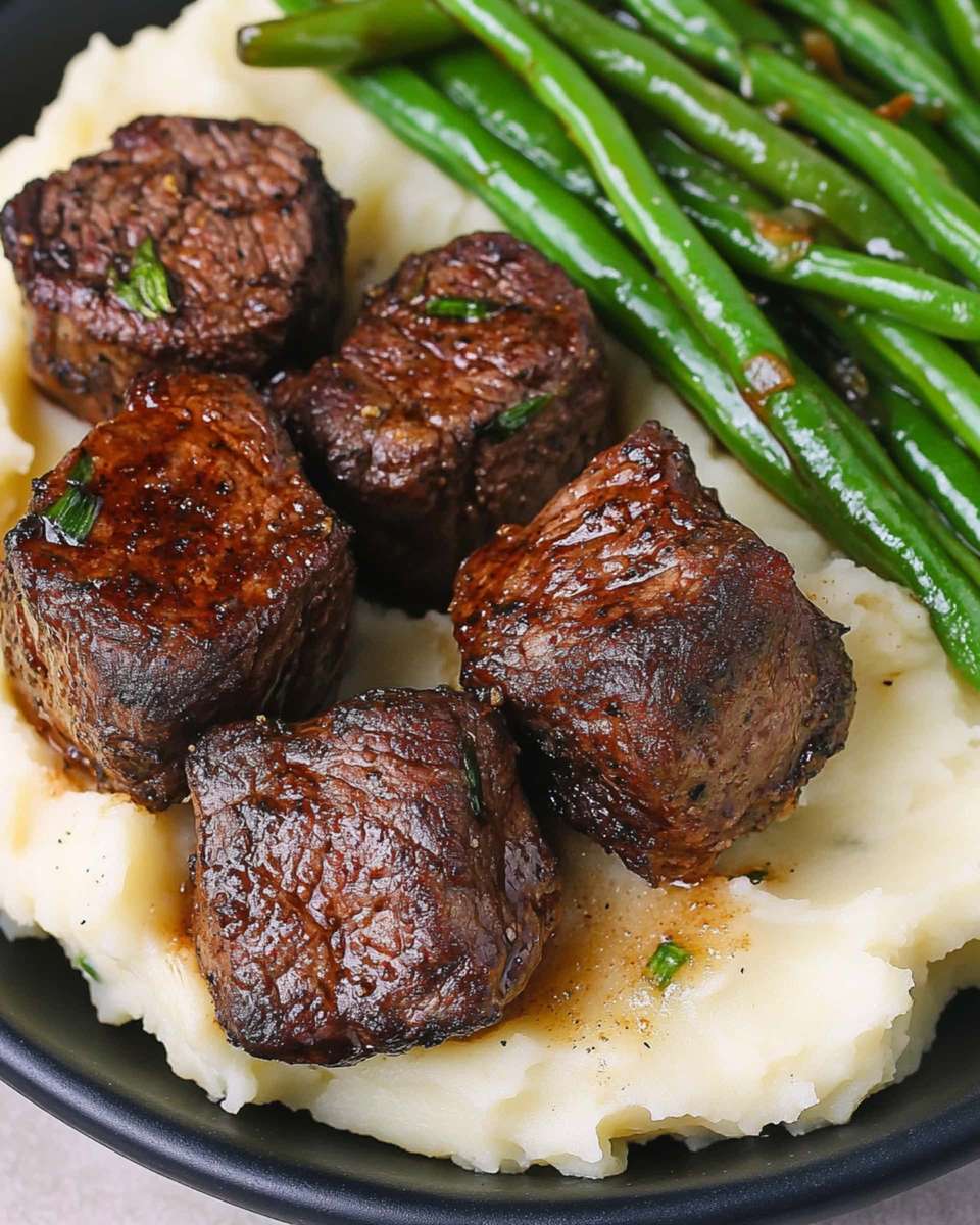 Mordeduras de bistec de mantequilla de ajo rompecabezas en línea