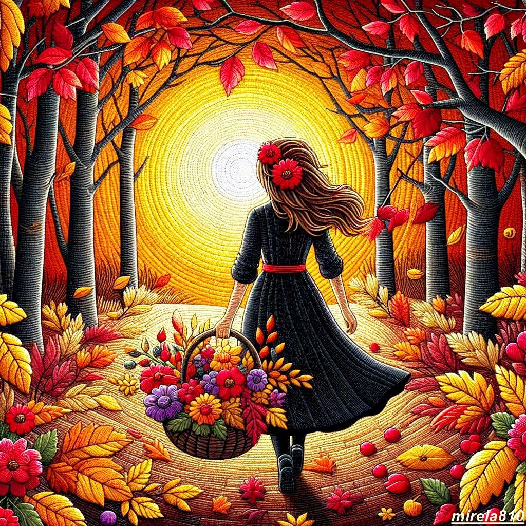 Есенна разходка онлайн пъзел