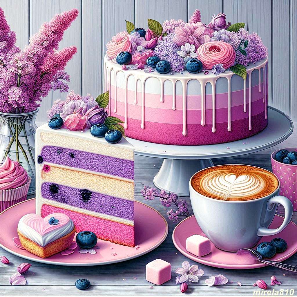 Розова торта онлайн пъзел