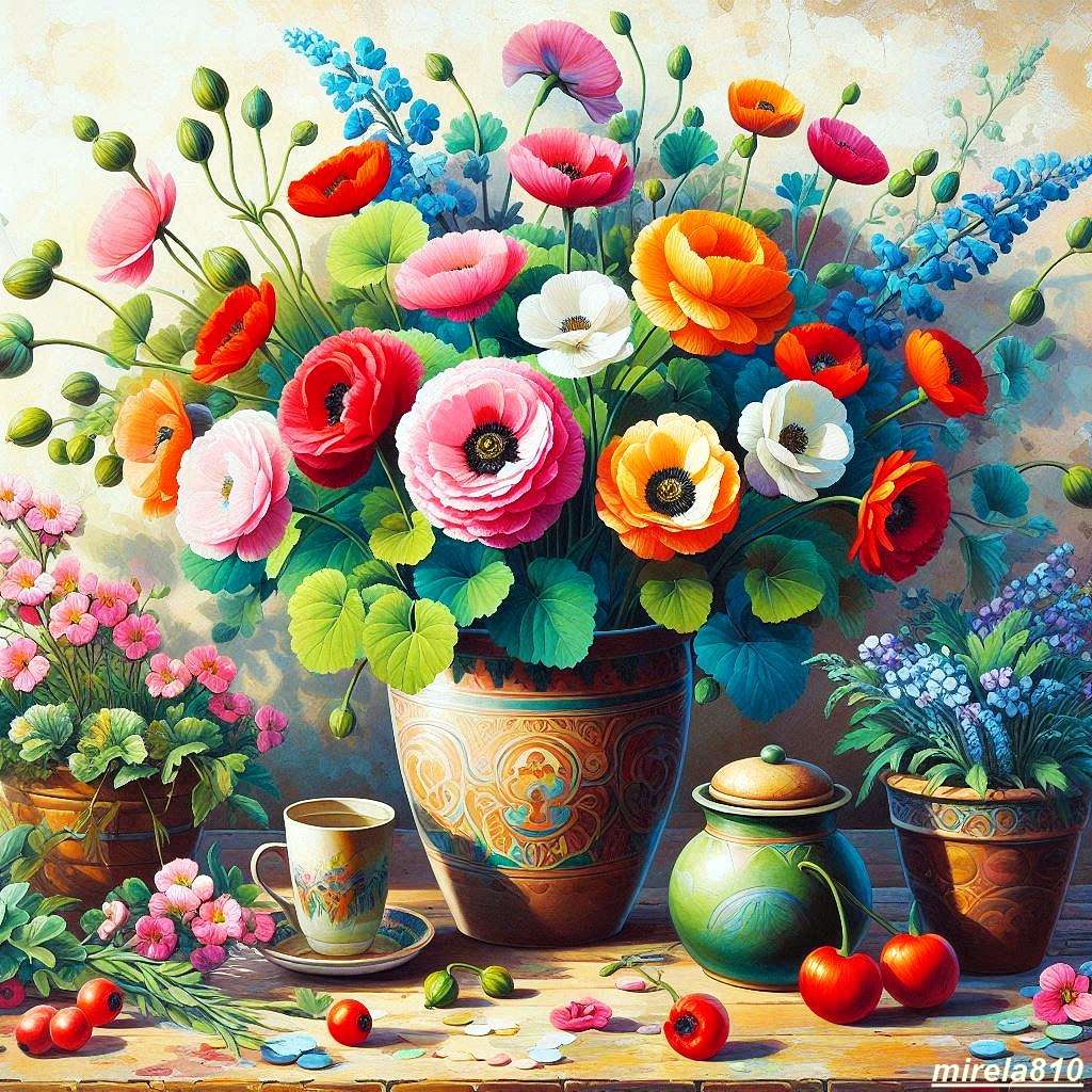 Bukiet maków puzzle online