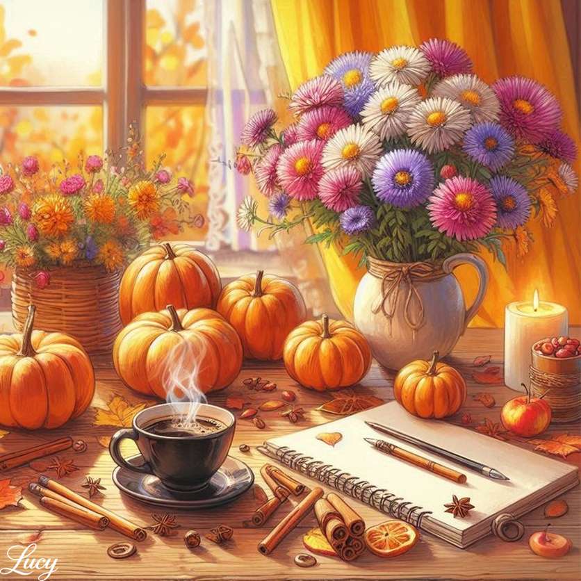 秋のコーヒー ジグソーパズルオンライン