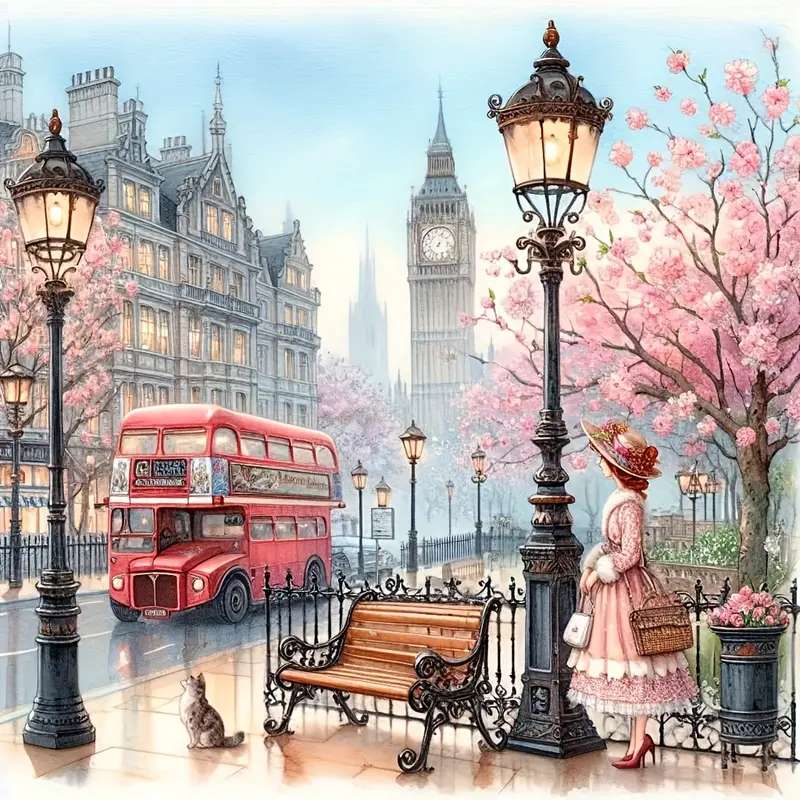 Kellemes tér Londonban kirakós online