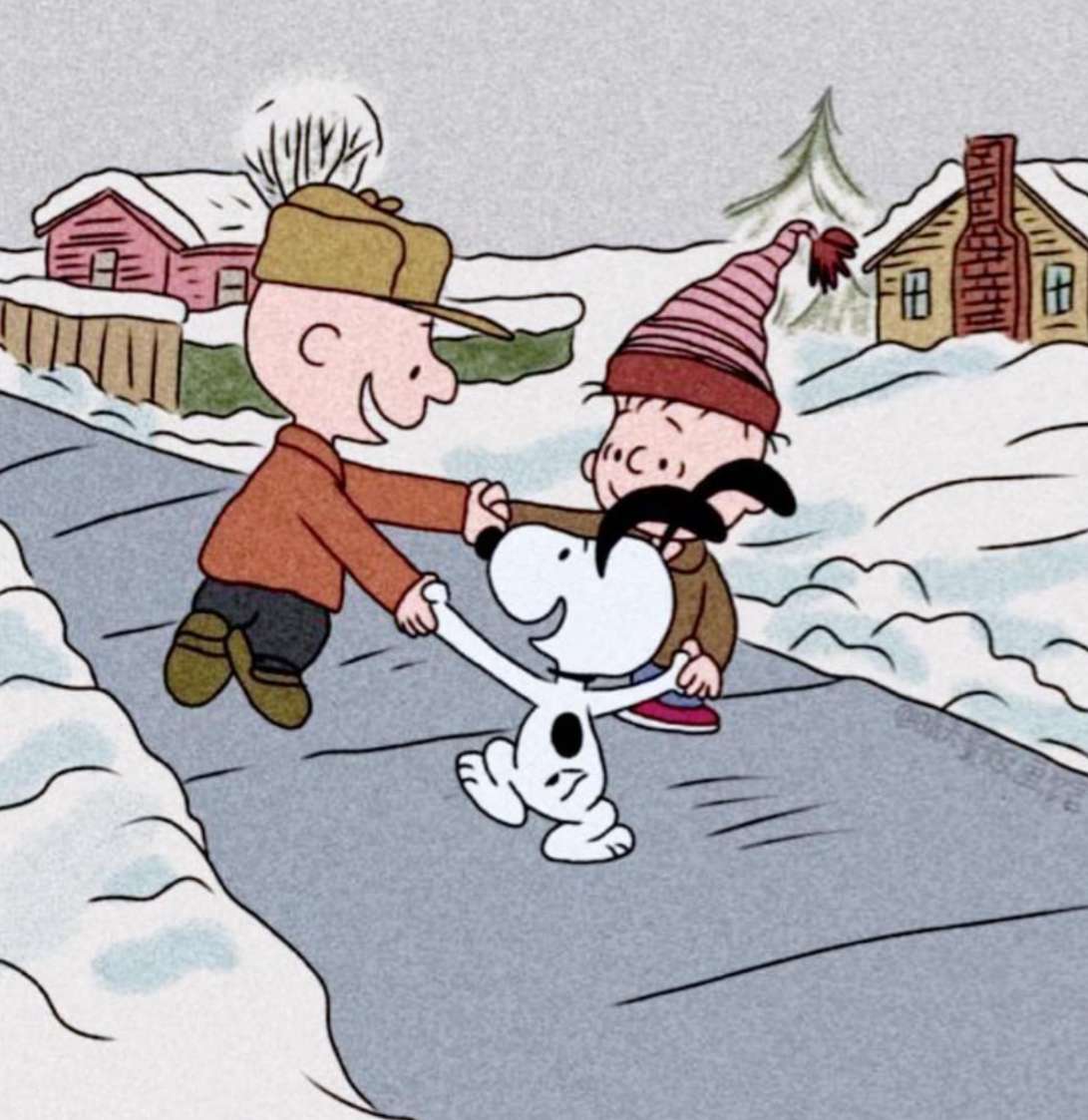 スヌーピー、CB、linusの幸せな冬のシーズン オンラインパズル
