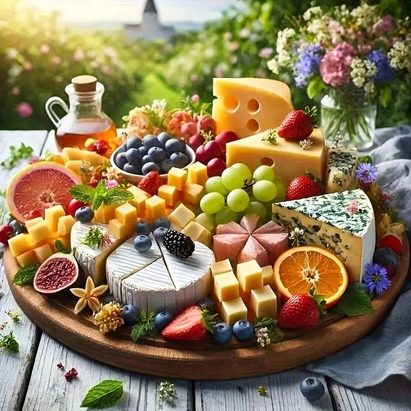 дъска за сирене с плодове онлайн пъзел