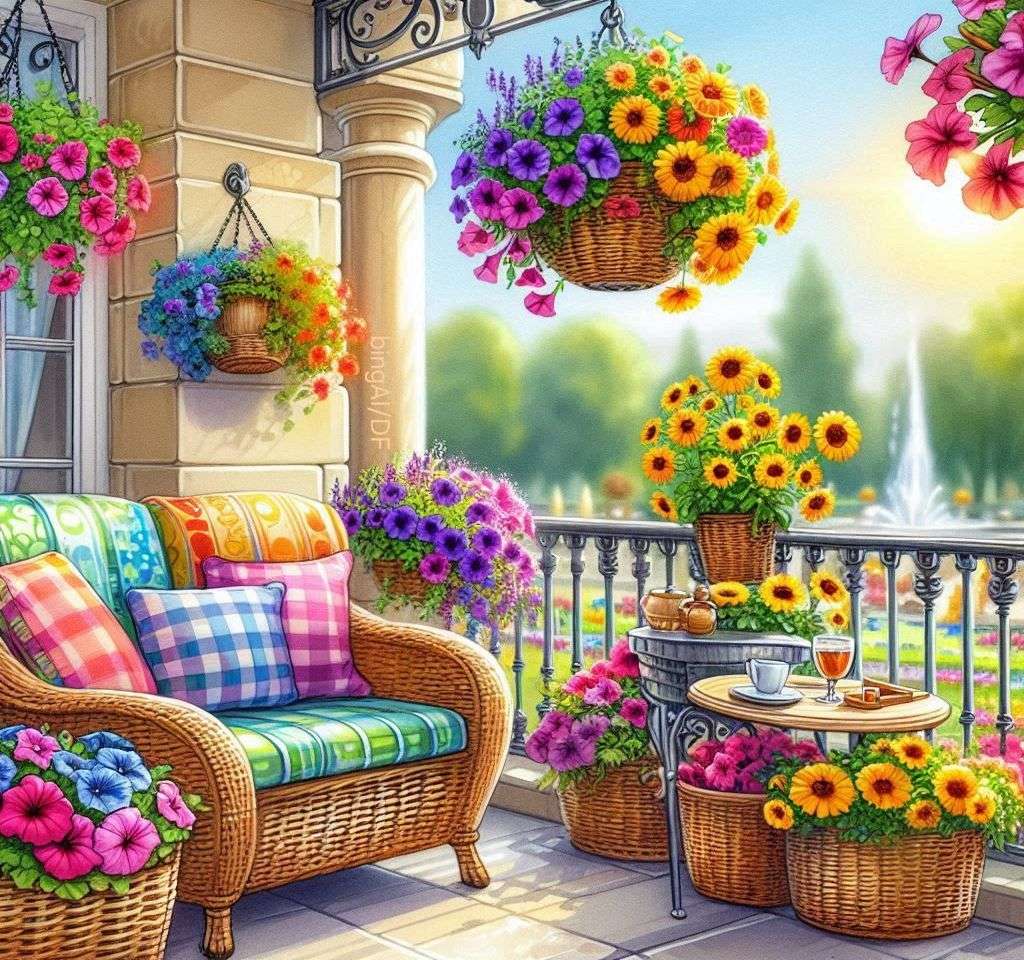 テラスの花 オンラインパズル