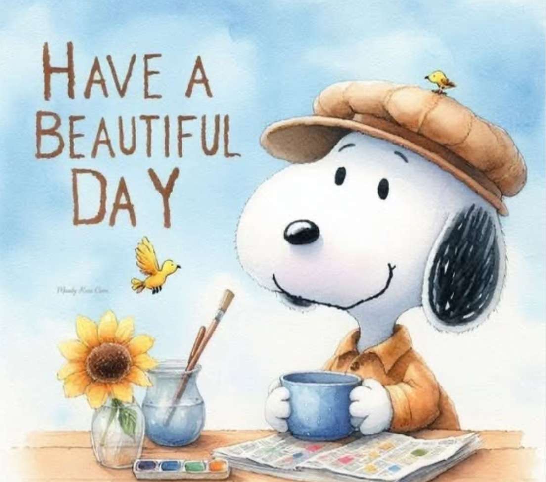 スヌーピーは、「美しい一日を。」と言います。 オンラインパズル