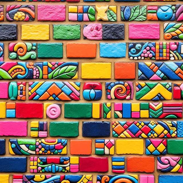 Цветове мозайка всякакви видове онлайн пъзел