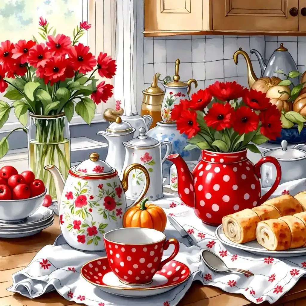 Sniadanie na czerwono puzzle online