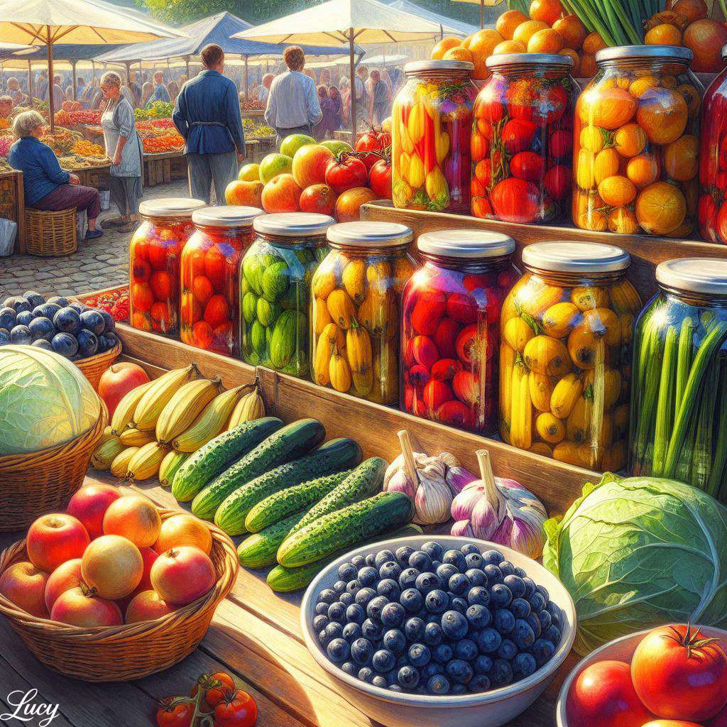 Традиционни стойки на пазара на открито онлайн пъзел