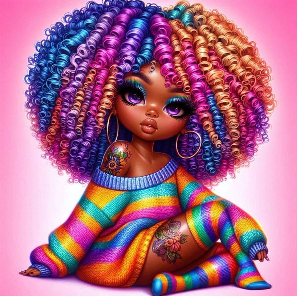 美しいユニークな女の子 オンラインパズル