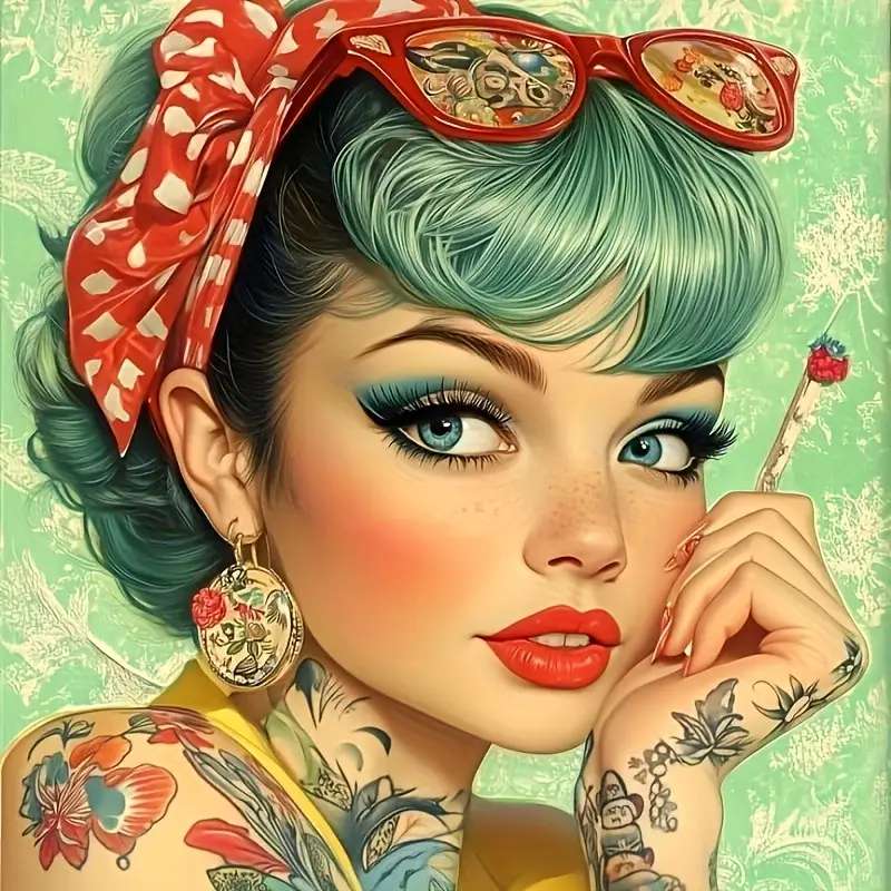 Garota com tatuagens puzzle online