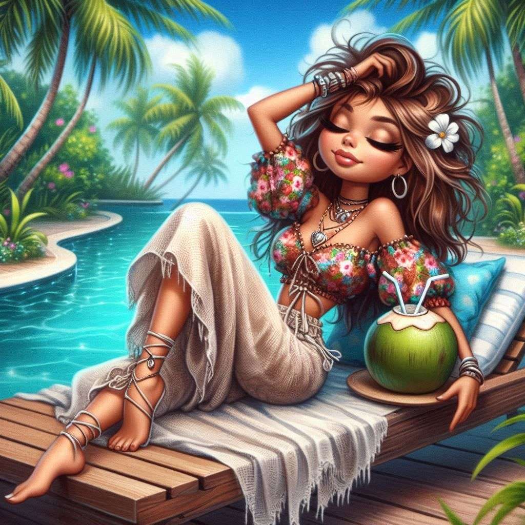 ビーチでリラックス ジグソーパズルオンライン