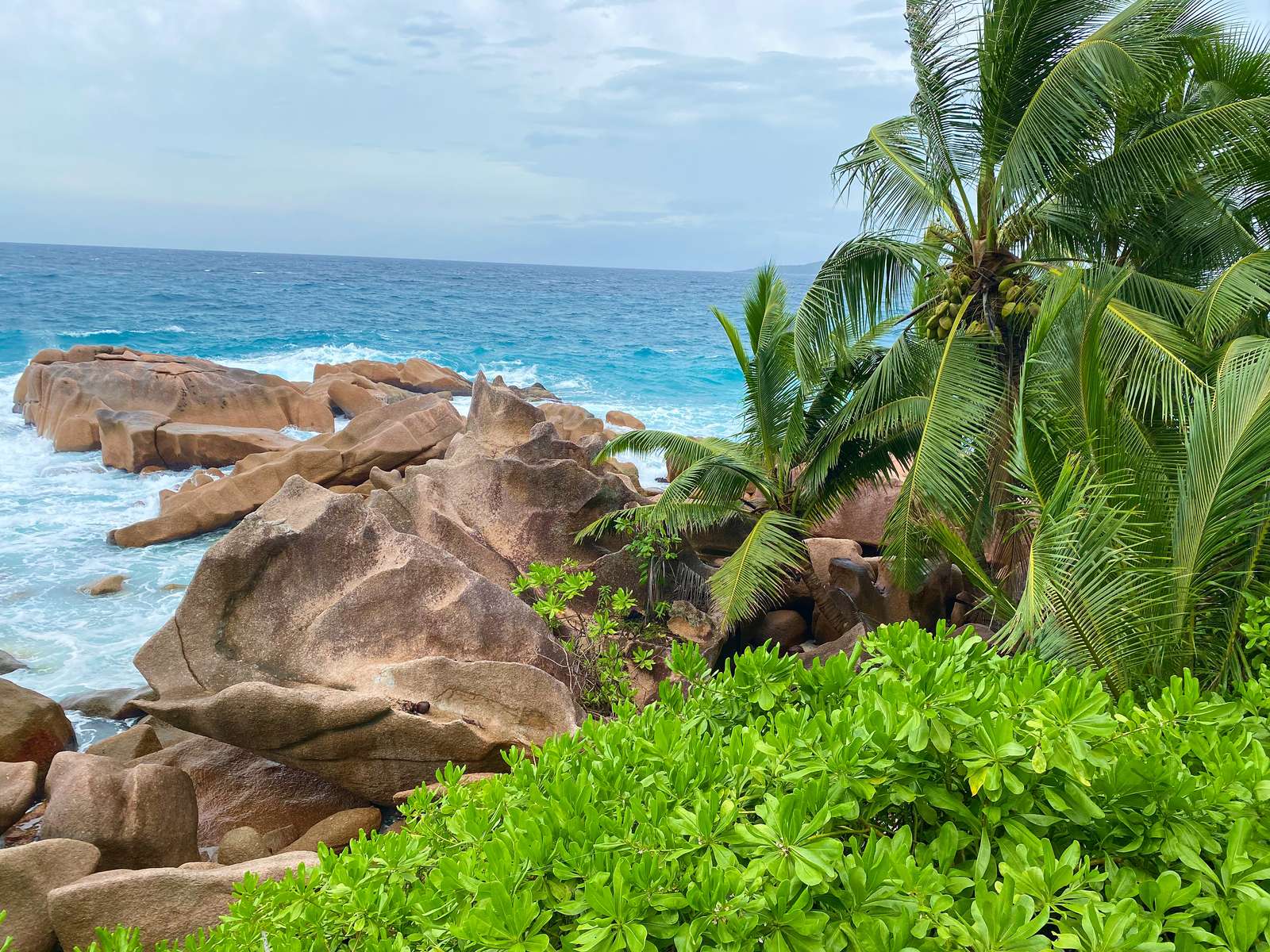 セーシェル、海の風景。 オンラインパズル