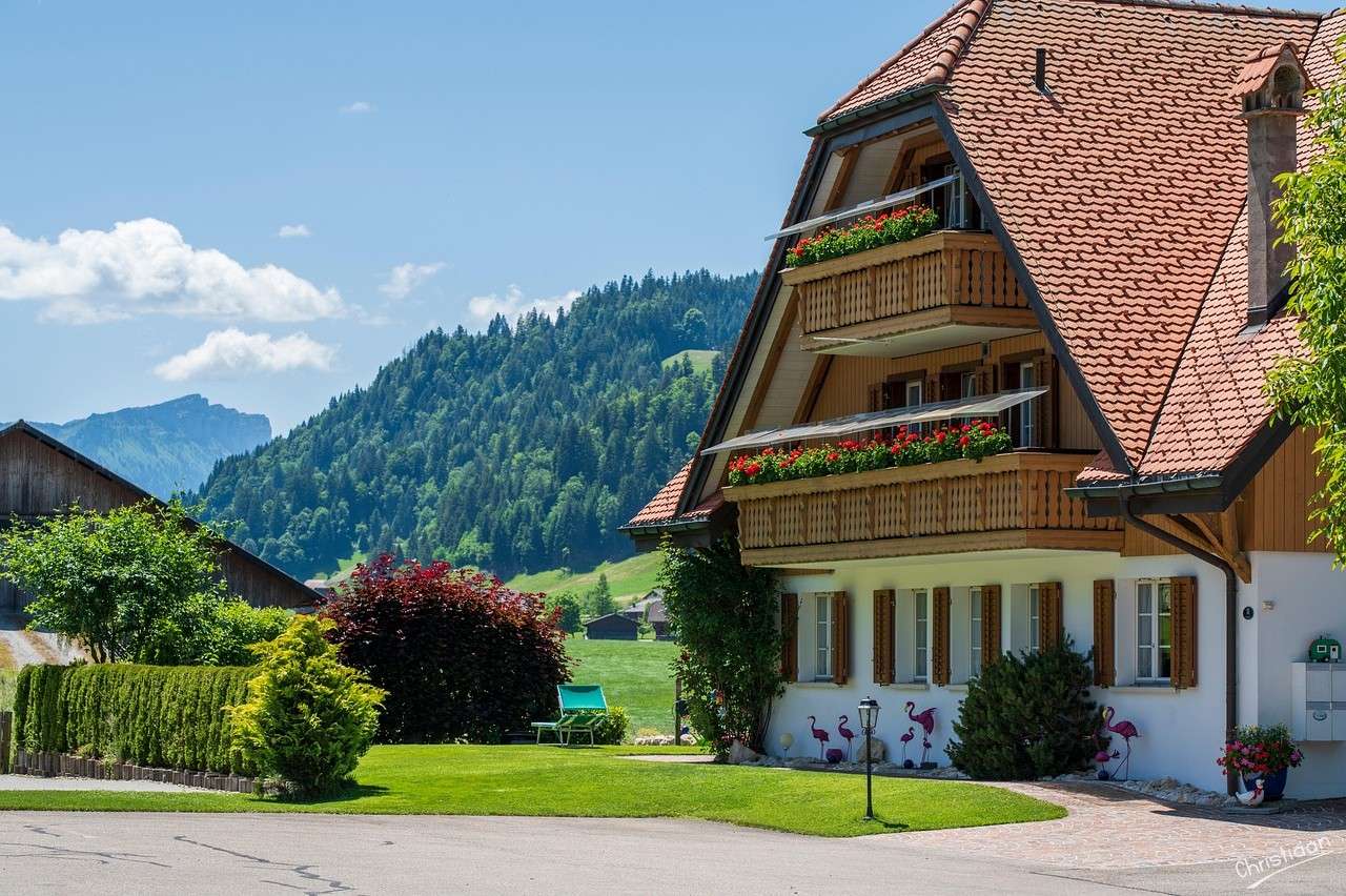 Ház, vidék, vidéki. online puzzle