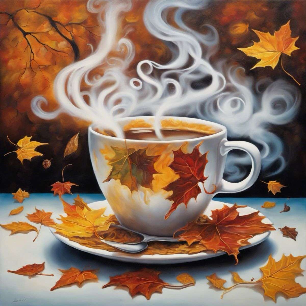 Cafea de toamnă jigsaw puzzle online