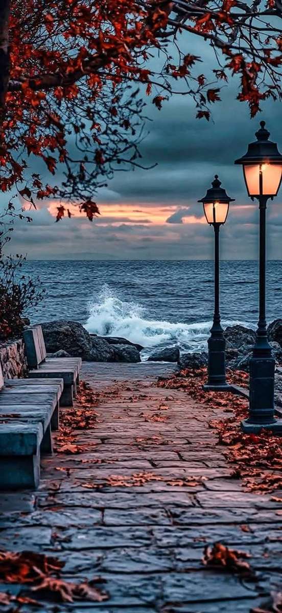 海に沈む夕日 ジグソーパズルオンライン