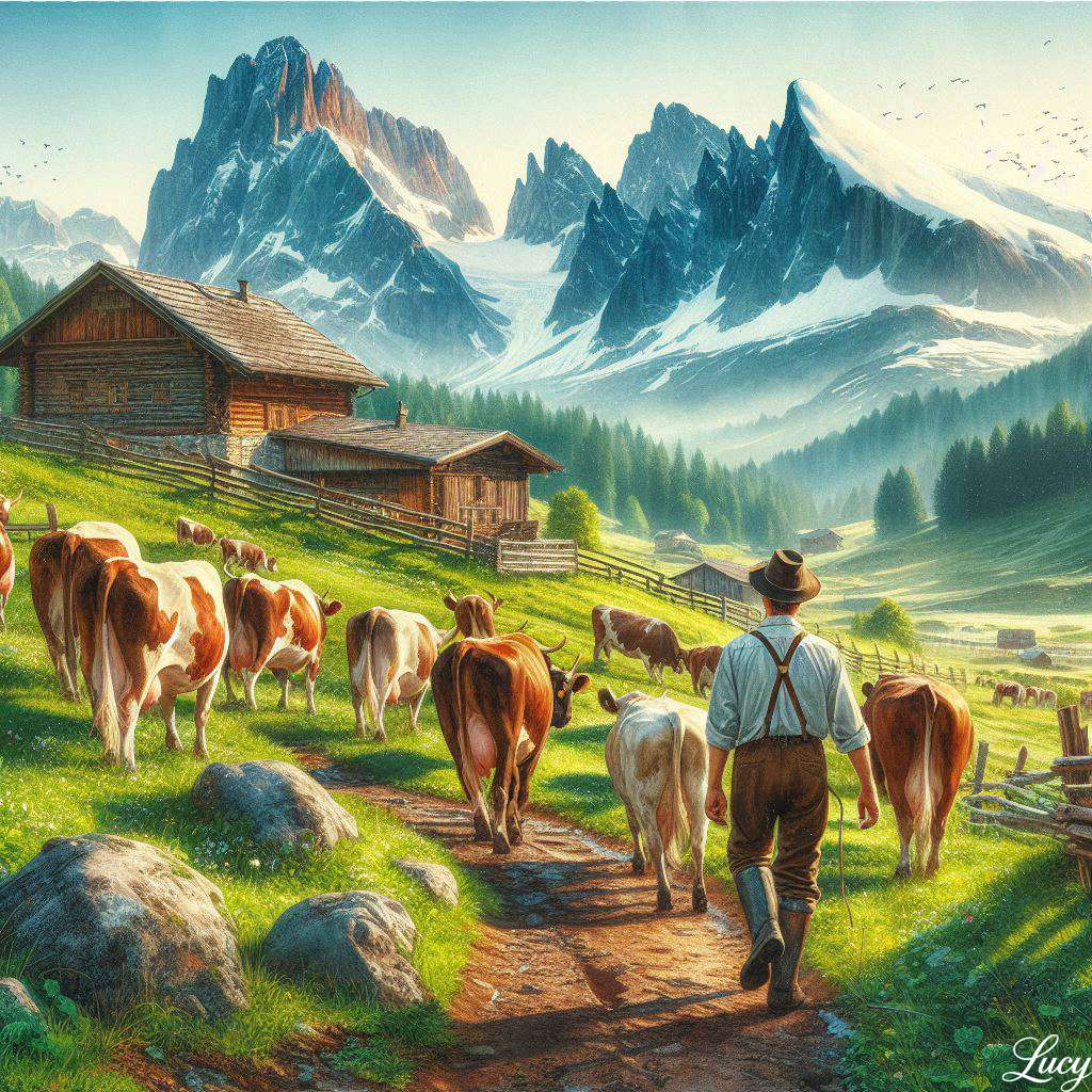 穏やかな高山の朝 ジグソーパズルオンライン