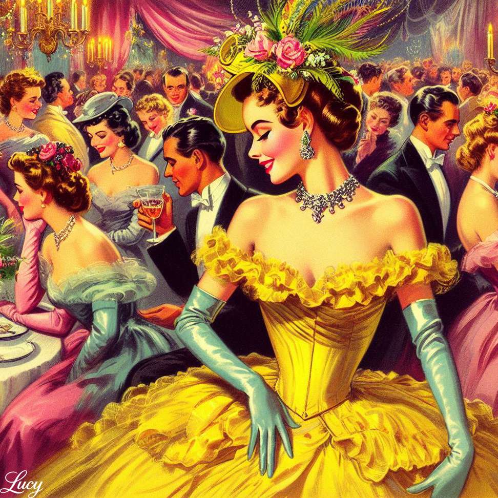 Habillé en jaune au bal puzzle en ligne