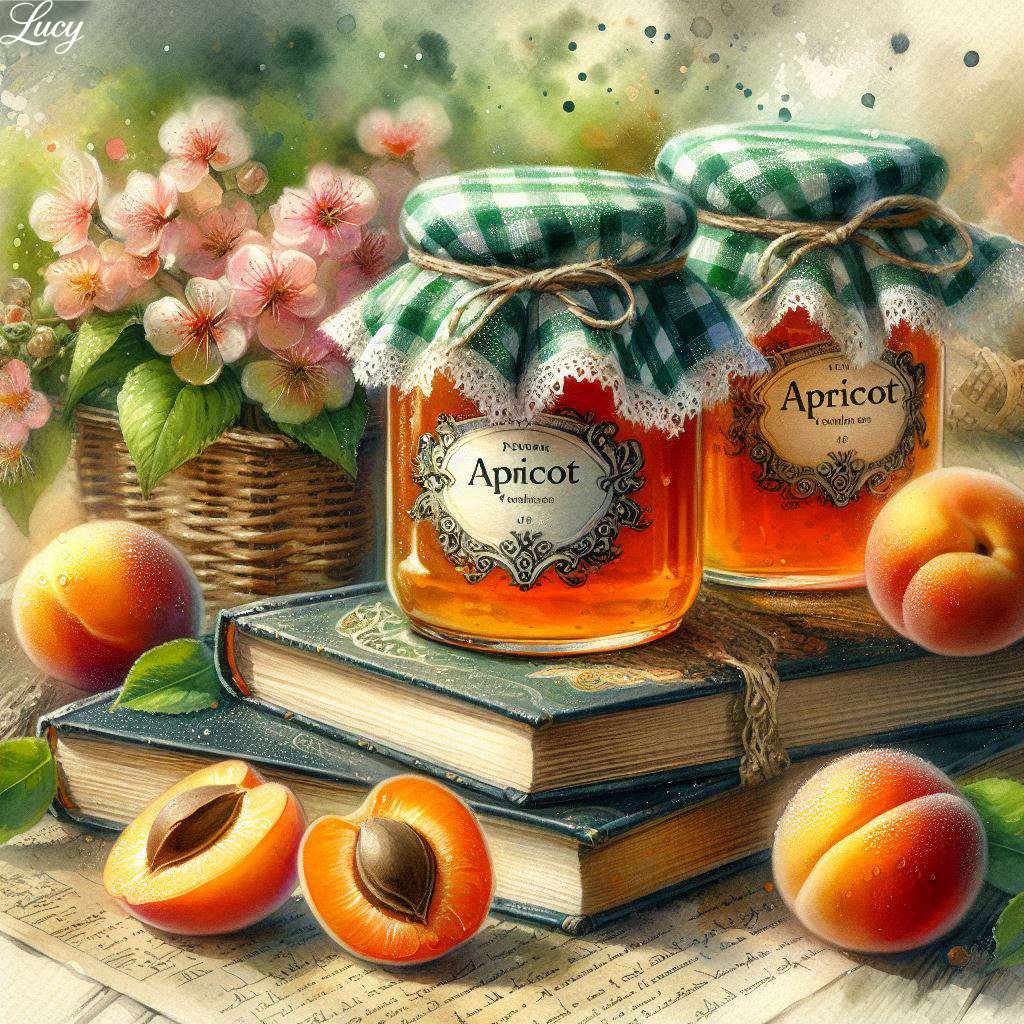 ヴィンテージスタイルのアプリコットジャム瓶 2 個 オンラインパズル