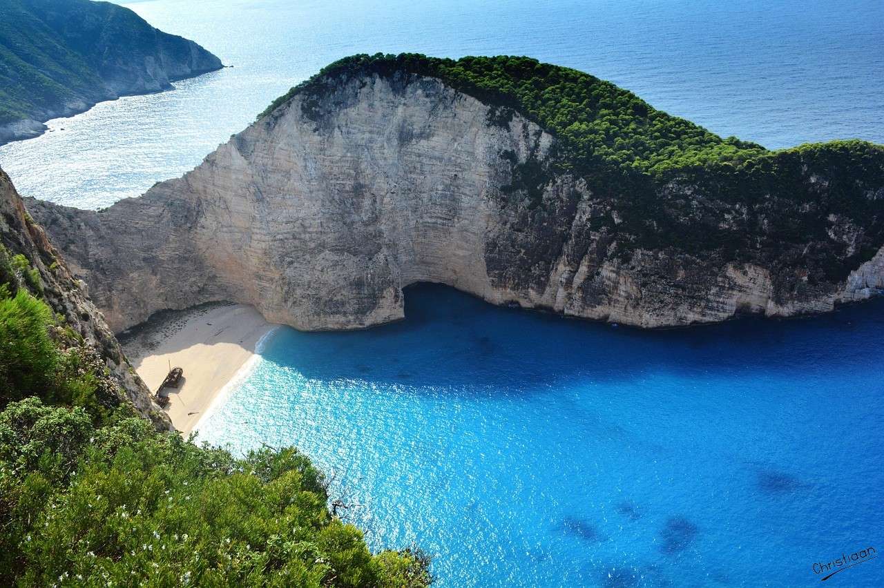 Grecja, plaża Navagio, plaża wraku. puzzle online