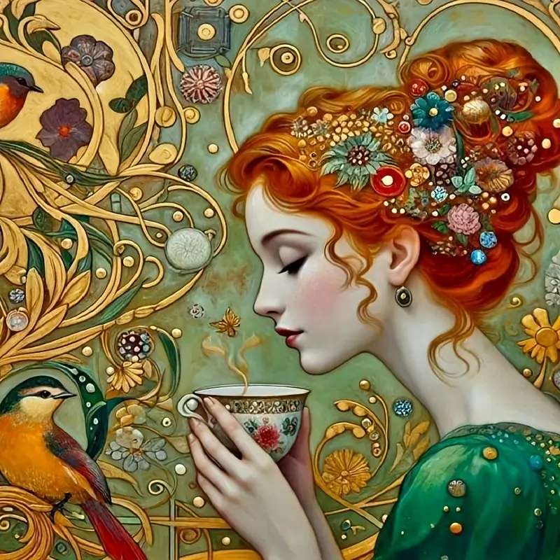 お茶を飲みながらのひととき オンラインパズル