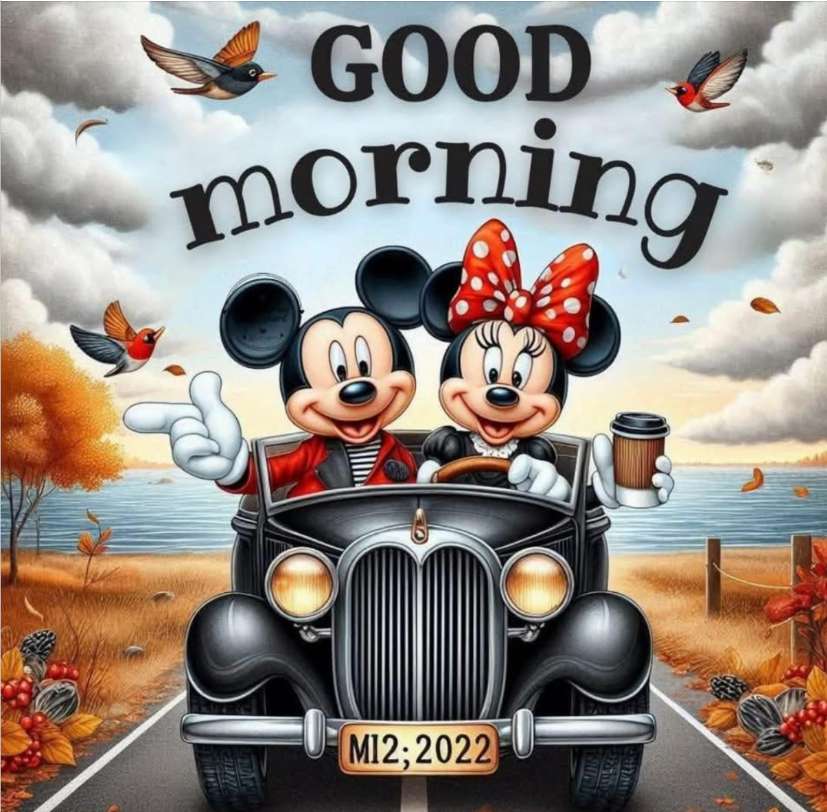 ミッキーとミニーがドライブへ… ジグソーパズルオンライン