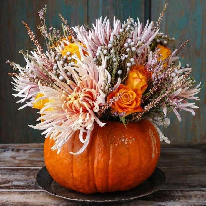 かぼちゃと花の飾り ジグソーパズルオンライン