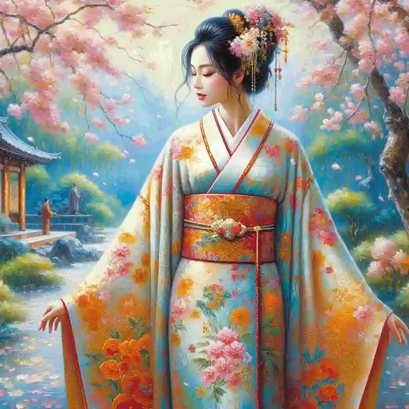 伝統的な着物の日本人 ジグソーパズルオンライン