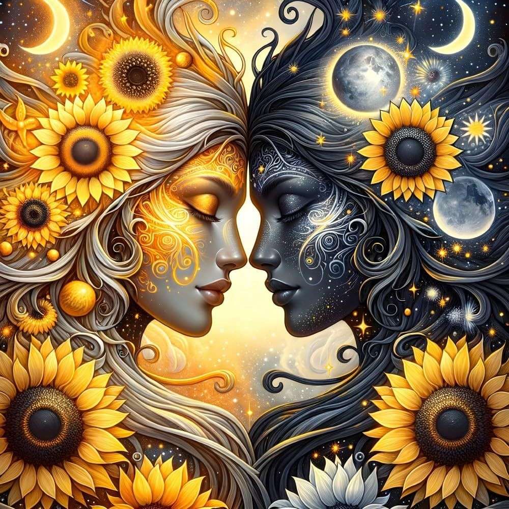 Soleil et lune nuit et jour puzzle en ligne