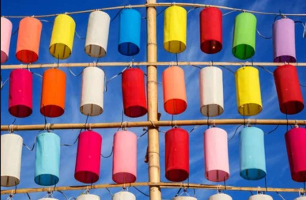 Lanterne di carta colorate puzzle online