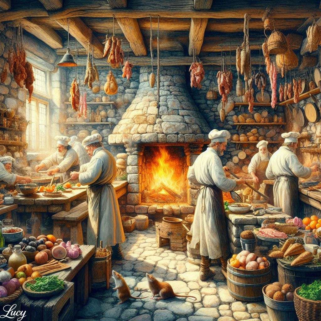 Középkori konyha kirakós online