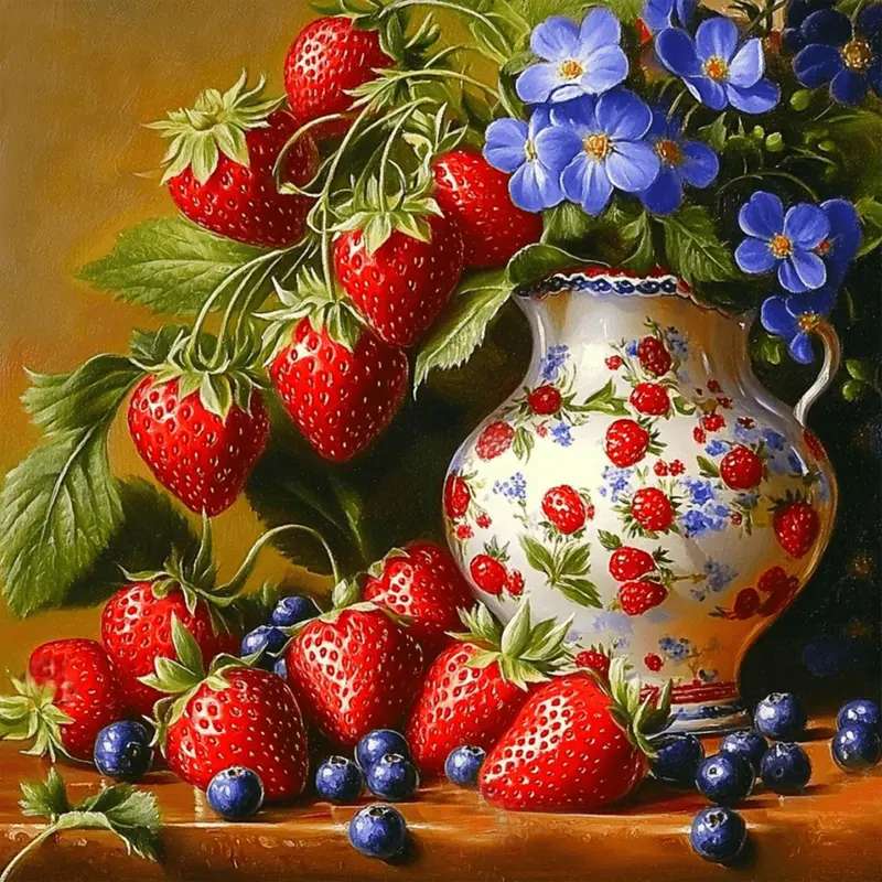 Плодова и флорална кана онлайн пъзел