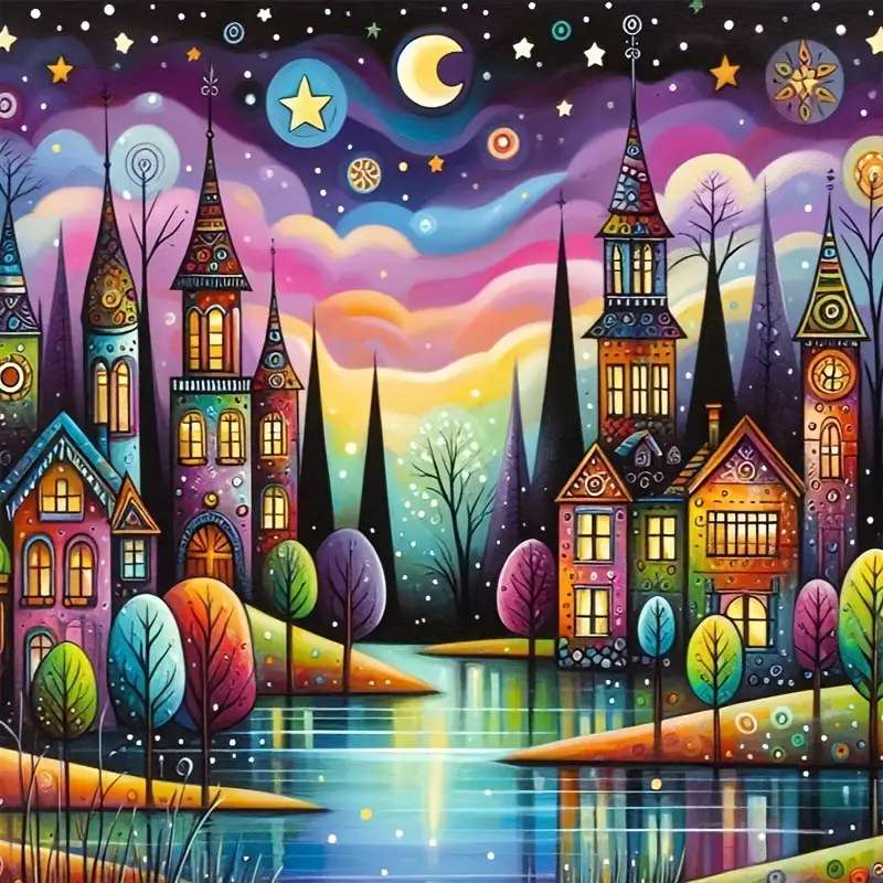 Stadt in der Nacht Puzzlespiel online