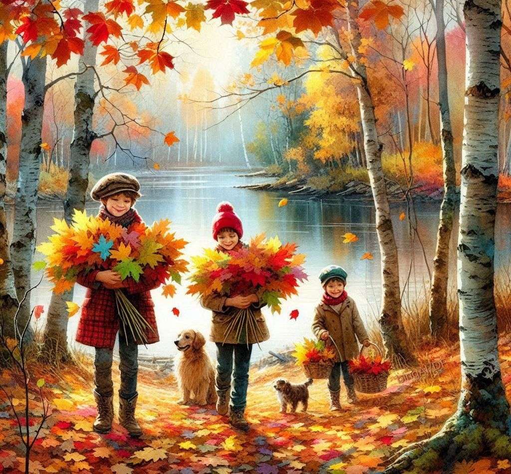 Jesienne liście puzzle online