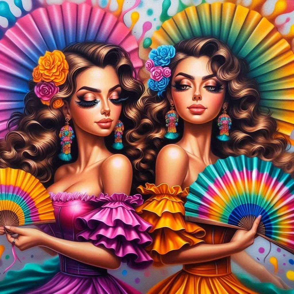 二人の美しいダンサー オンラインパズル