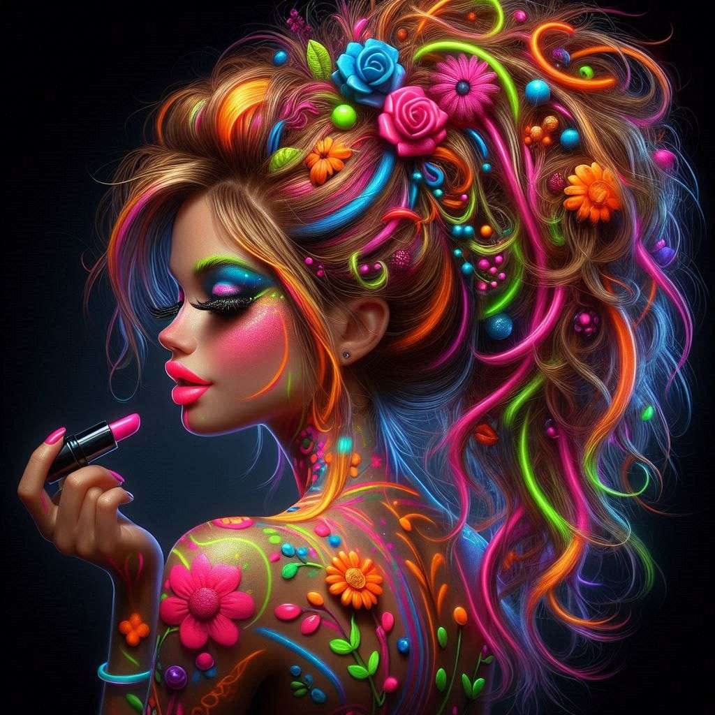 絶賛ネオンプリティレディ ジグソーパズルオンライン