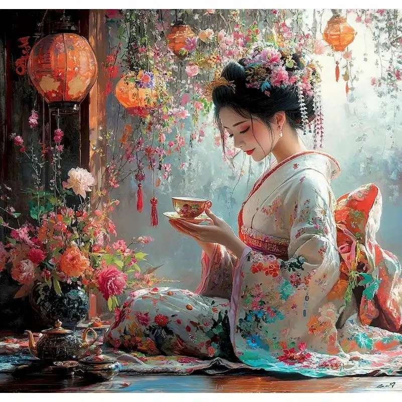 お茶会の最中に オンラインパズル